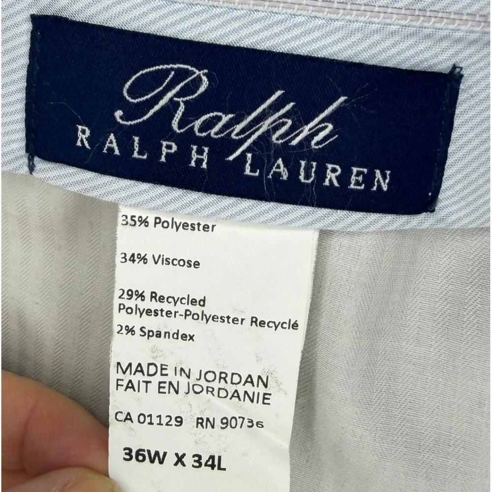 Ralph Lauren Mens Brown Glen Plaid Pleated Dress Pants 36W x 34L Trousers